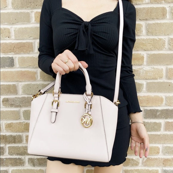 Michael kors pink satchel crossbody - Picture 4 of 7